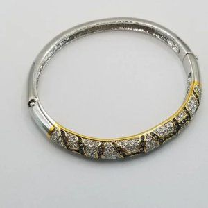 Camrose & Kross Silver Bracelet with Smokey & Clear Crystals